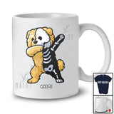 Personalized Custom Name Dabbing Chow Chow Skeleton; Joyful Halloween Costume Family T-Shirt