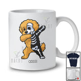 Personalized Custom Name Dabbing Cockapoo Skeleton; Joyful Halloween Costume Family T-Shirt