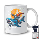 Personalized Custom Name Dabbing Gnome Riding Shark; Creepy Halloween Gnome Family Group T-Shirt