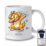 Personalized Custom Name Dabbing Golden Retriever Pumpkin Face; Scary Halloween Animal Family T-Shirt