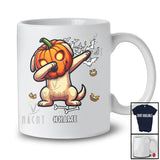 Personalized Custom Name Dabbing Labrador Retriever Pumpkin Face; Scary Halloween Family T-Shirt