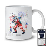 Personalized Custom Name Dabbing Skeleton With Fireworks; Amazing 4th Of July Family T-Shirt