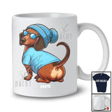 Personalized Custom Name Dachshund I Love Dad; Lovely Father's Day Pug Tattooed on Hand T-Shirt