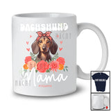 Personalized Custom Name Dachshund Mama; Adorable Mother's Day Flowers Bandana; Family T-Shirt
