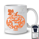 Personalized Custom Name Dachshund Paws Pumpkin Shape; Amazing Thanksgiving Fall Family T-Shirt