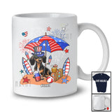 Personalized Custom Name Dachshund Relax Wait For 4th of July; Lovely US Flag Patriotic T-Shirt