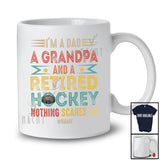 Personalized Custom Name Dad A Grandpa A Retired Hockey; Amusing Father's Day Retirement T-Shirt