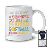Personalized Custom Name Dad A Grandpa A Retired Softball; Amusing Father's Day Retirement T-Shirt