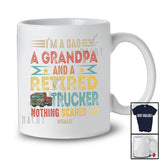 Personalized Custom Name Dad A Grandpa A Retired Trucker; Amusing Father's Day Retirement T-Shirt