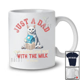 Personalized Custom Name Dad Came Back With The Milk; Lovely Father's Day Cat Owner T-Shirt