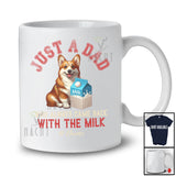 Personalized Custom Name Dad Came Back With The Milk; Lovely Father's Day Corgi Owner T-Shirt
