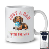 Personalized Custom Name Dad Came Back With The Milk; Lovely Father's Day Dachshund Owner T-Shirt