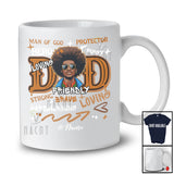 Personalized Custom Name Dad Definition Protector; Amazing Father's Day Dad Black Afro T-Shirt