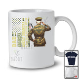 Personalized Custom Name Dad Great Grandpa Keep Better, Cool Father's Day USA Flag, Veteran T-Shirt