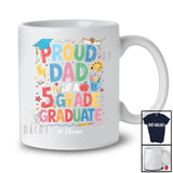 Personalized Custom Name Dad Of A 5th Grade Graduate; Lovely Graduation Summer Father's Day T-Shirt