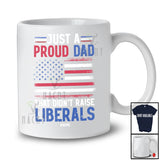 Personalized Custom Name Dad That Didn't Raise Liberals; Amusing Father's Day US Flag Vintage T-Shirt