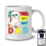 Personalized Custom Name Dad, Cute Summer Vacation Maltese Sunglasses, Family Group T-Shirt
