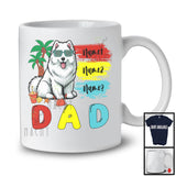 Personalized Custom Name Dad, Cute Summer Vacation Samoyed Sunglasses, Family Group T-Shirt