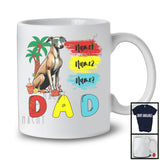 Personalized Custom Name Dad, Cute Summer Vacation Whippet Sunglasses, Family Group T-Shirt