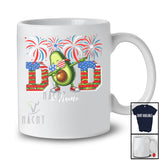 Personalized Custom Name Dad; Humorous 4th Of July Father's Day Dabbing Avocado Fruit T-Shirt