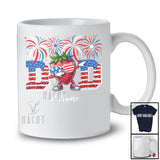Personalized Custom Name Dad; Humorous 4th Of July Father's Day Dabbing Strawberry Fruit T-Shirt