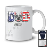 Personalized Custom Name Dad, Lovely 4th Of July Father's Day Bulldog, Patriotic Family T-Shirt
