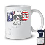 Personalized Custom Name Dad, Lovely 4th Of July Father's Day Cat, Patriotic Family Group T-Shirt