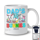 Personalized Custom Name Dad's Bunnies; Fantastic Easter Three Bunnies; Egg Hunt Family T-Shirt