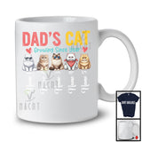 Personalized Custom Name Dad's Cat Growing Since Year, Lovely Father's Day Cat Lover T-Shirt
