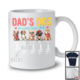 Personalized Custom Name Dad's Dog Growing Since Year, Lovely Father's Day Dog Lover T-Shirt