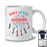 Personalized Custom Name Dad's Little Firecrackers, Proud 4th Of July Fireworks, Family Patriotic T-Shirt