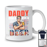 Personalized Custom Name Daddy Could Use A Beer, Happy 4th Of July Drinking, Patriotic Family T-Shirt