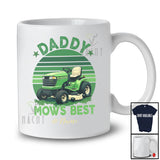 Personalized Custom Name Daddy Mows Best; Happy Father's Day Lawn Mower Dad Gardener T-Shirt