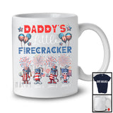 Personalized Custom Name Daddy's Little Firecracker, Proud 4th Of July Fireworks, Patriotic T-Shirt