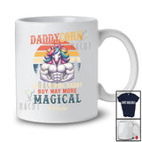 Personalized Custom Name Daddycorn More Magical; Humorous Father's Day Muscle Daddy Unicorn T-Shirt