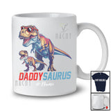 Personalized Custom Name Daddysaurus; Amusing Father's Day Dad Baby T-Rex Dinosaur; Family T-Shirt