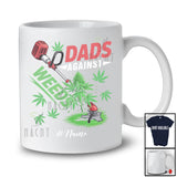Personalized Custom Name Dads Against Weeds; Humorous Father's Day Smoker Smoking Stoner T-Shirt
