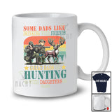 Personalized Custom Name Dads Go Hunting With Daughters; Proud Father's Day Vintage Retro T-Shirt