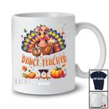 Personalized Custom Name Dance Teacher; Lovely Thanksgiving Turkey Pie Book Education Jobs T-Shirt