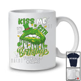 Personalized Custom Name Date Kiss Me It's My 25th Birthday; Joyful St. Patrick's Day Leprechaun Lips T-Shirt