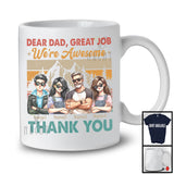 Personalized Custom Name Dear Dad Great Job, Awesome Father's Day 1 Son 2 Daughter, Vintage Retro T-Shirt
