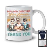 Personalized Custom Name Dear Dad Great Job, Awesome Father's Day 2 Son, Vintage Retro T-Shirt
