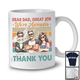 Personalized Custom Name Dear Dad Great Job, Awesome Father's Day Son Daughter, Vintage Retro T-Shirt