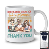 Personalized Custom Name Dear Daddy Great Job, Awesome Father's Day Son Daughter, Vintage Retro T-Shirt