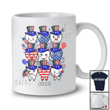 Personalized Custom Name Dental Assistant Firecrackers Uncle Sam; Lovely 4th Of July Dentist T-Shirt