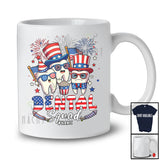 Personalized Custom Name Dental Squad; Proud 4th Of July Three Dental Assistant Tooth; Patriotic T-Shirt