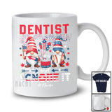 Personalized Custom Name Dentist And I Gnomes It; Joyful 4th Of July Patriotic Gnome; Family T-Shirt