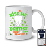 Personalized Custom Name Dentist Or Drunk Irish; Happy St. Patrick's Day Shamrock; Drinking T-Shirt