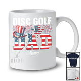 Personalized Custom Name Disc Golf Dad, Proud 4th Of July USA Flag Sport, Patriotic Family T-Shirt