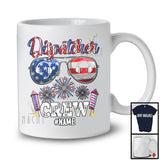 Personalized Custom Name Dispatcher Crew, Joyful 4th Of July USA Sunglasses, Careers Patriotic T-Shirt